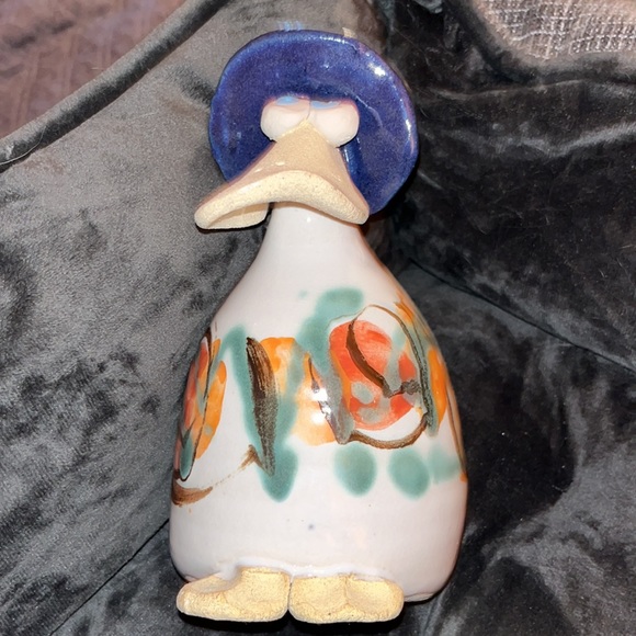 Vintage Duck Cowboy pottery piggy bank.  Used in excellent condition. Dr… - Picture 6 of 9